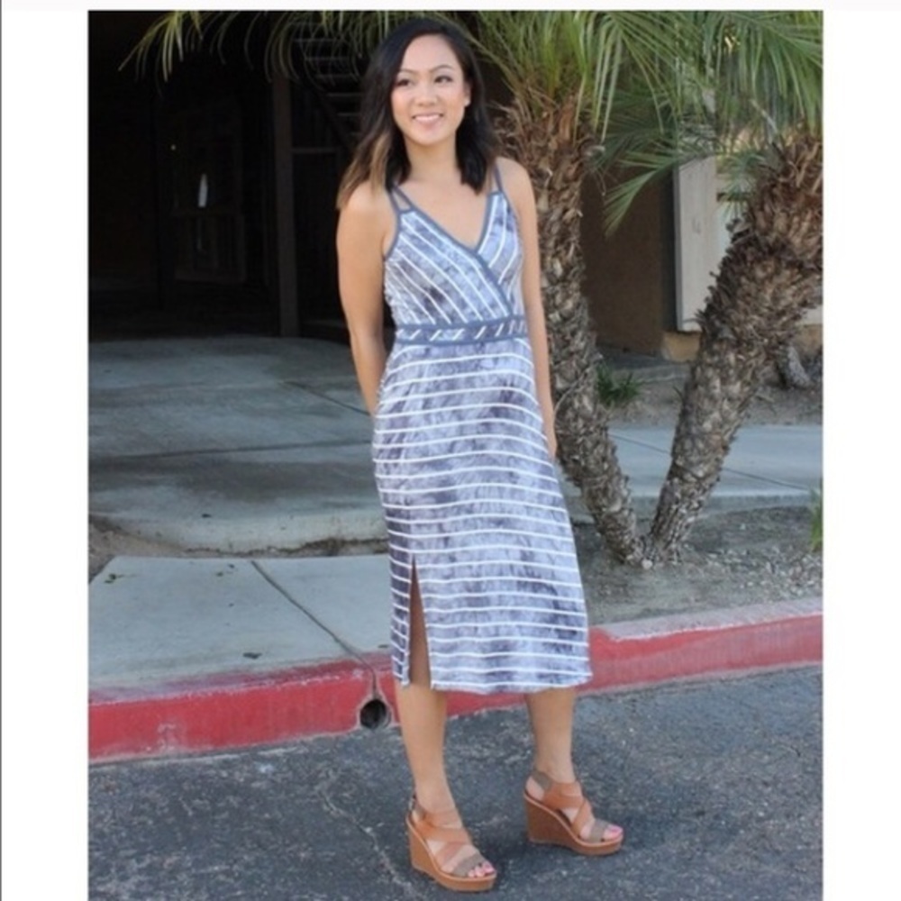 Grey Striped Dress